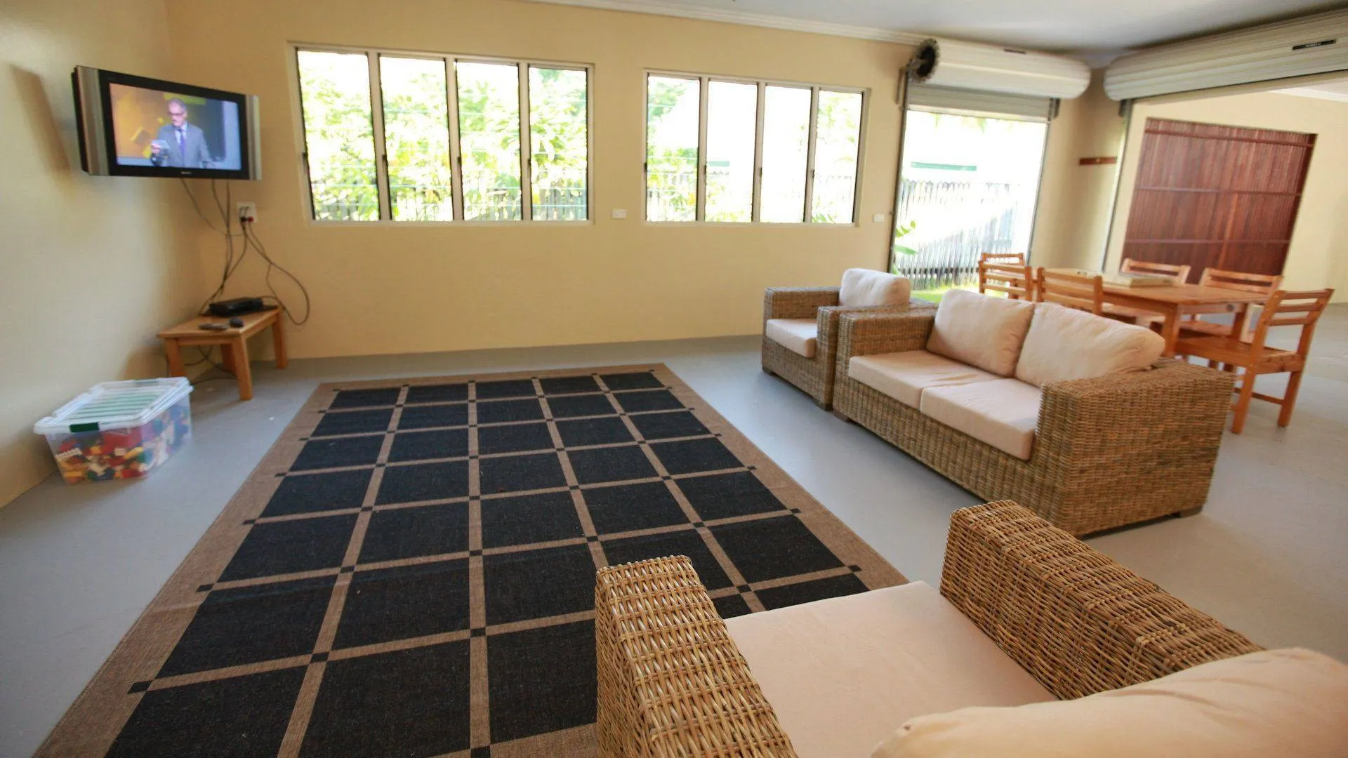 Rumpus room with TV and seating